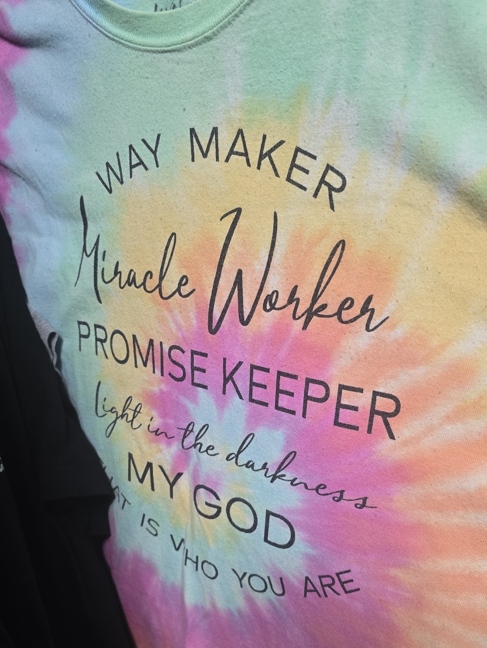 Tie-Dye Christian Graphic Tee — Multicolor